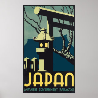 Poster Japon - Chemins de fer du gouvernement japonais, V