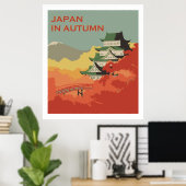 Poster Japon en automne (Annonces vintage) (Bureau à domicile)