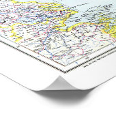 Poster " Japon et Corée : 1945 Carte détaillée ... (Coin)