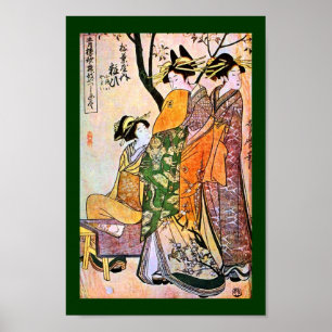 Poster Japon Graving Three Geisha 1911