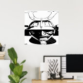 Poster Japon - Japonais Samurai Guerrier Art Imprimer Pos (Bureau à domicile)
