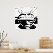 Poster Japon - Japonais Samurai Guerrier Art Imprimer Pos (Cuisine)