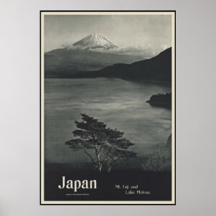 Poster Japon Mont Fuji et lac Motosu