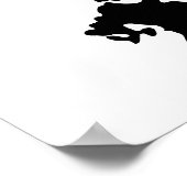 Poster Japon Plan de pays Plan de la Silhouette Noire Jap (Coin)