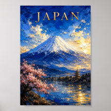 Japon : Souvenir d'art du Mont Fuji printanier pit