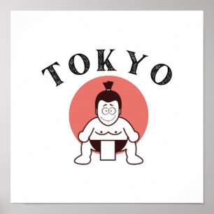 Poster Japon Sumo Tokyo - Fils du soleil