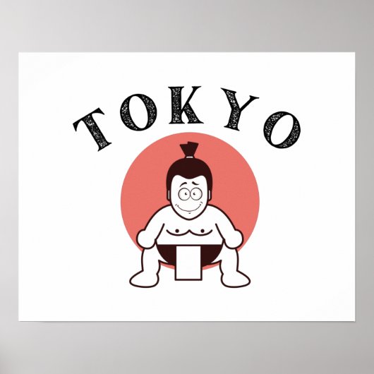 Poster Japon Sumo Tokyo - Fils du soleil (Devant)