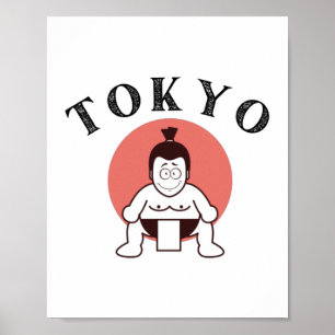 Poster Japon Sumo Tokyo - Fils du soleil