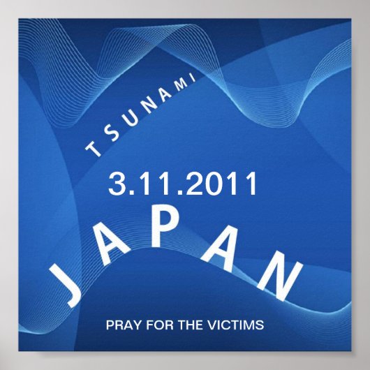 POSTER JAPON TSUNAMI PRIE POUR LES VICTIMES (Devant)
