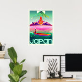 Poster Japon, voyage vintage (Bureau à domicile)