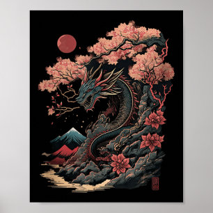 Poster Japonais esthétique Dragon japonais Art japonais T