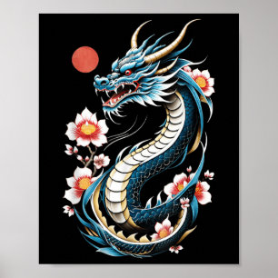 Poster Japonais esthétique Dragon japonais Art japonais T