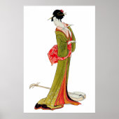 Poster Japonais Geisha Asian Wall Art (Devant)