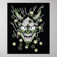 Poster japonais Hannya Mask