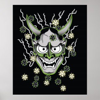 Poster japonais Hannya Mask
