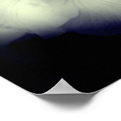 Poster Japonais Iris Noir Et Blanc Haut Contraste (Coin)