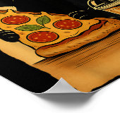 Poster Japonais Kawaii Anime Cat Zza A Tea Cat Manger Zza (Coin)