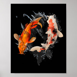 Poster Japonais Koi Fish I Koi Carp Pond Japon Tattoo