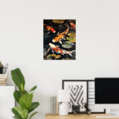 Poster japonais Koi Fish Pond Art (Bureau à domicile)