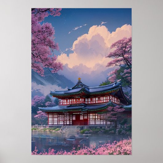 Poster Japonais Lakeside Haven (Devant)