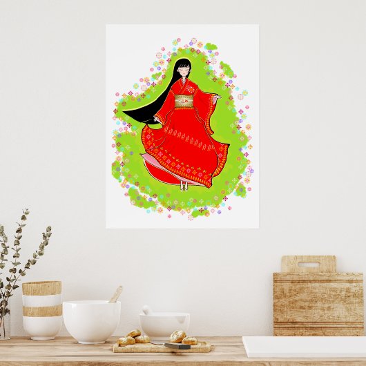 Poster Japonais Maiko (Cuisine)