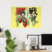 Poster japonais pour filles (Bureau à domicile)