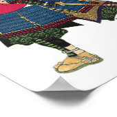 Poster Japonais Samurai Vintage guerrier (Coin)