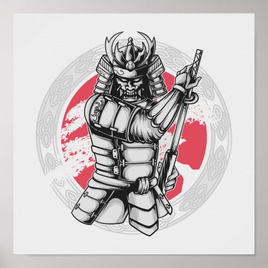 Poster Japonais Samurai Warrior (Devant)