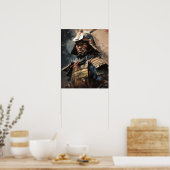 Poster japonais Samurai Warrior Art (Cuisine)
