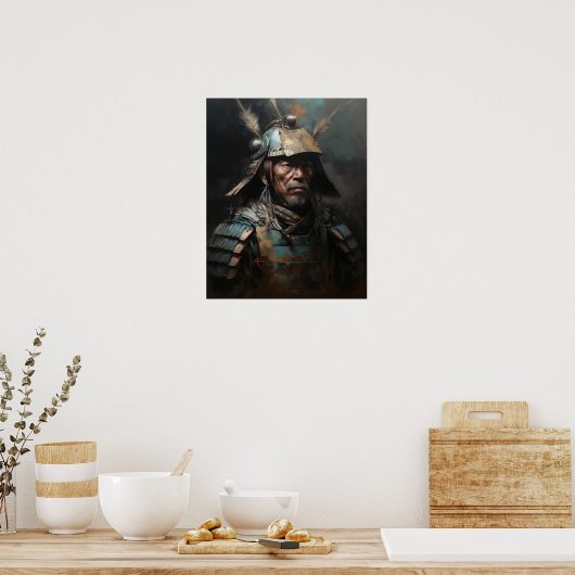 Poster japonais Samurai Warrior Art (Cuisine)