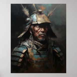 Poster japonais Samurai Warrior Art