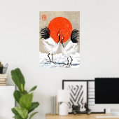Poster japonais sur la grue (Bureau à domicile)