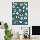 Poster Japonais Sushi Nigiri Maki (Bureau à domicile)