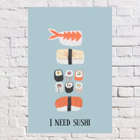 Japonais Sushi Nigiri Maki Roll Texte Personnalisé