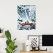 Poster Japonais vintage illustré (Bureau à domicile)