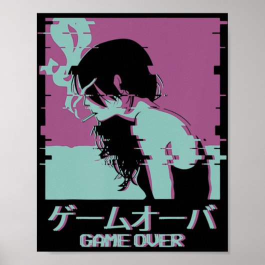 Poster Japonaise Anime Game Over (Devant)