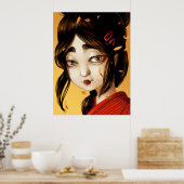 Poster Japonaise couleurs automne (Cuisine)