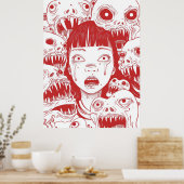 Poster Japonaise Style manga asiatique Illustration Poste (Cuisine)