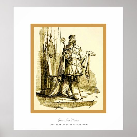 Poster Jaques De Molay ~ Température des chevaliers (Devant)