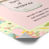 Poster Jar à pointe vert rose floral (Coin)