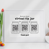 Poster Jar de conseil virtuel avec 3 code QR