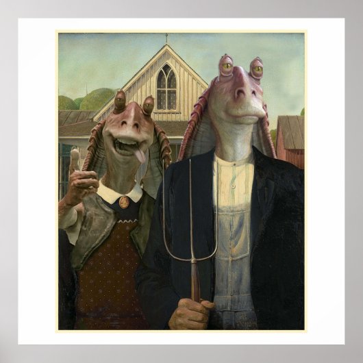Poster Jar Jar Binks American Binks inspiré par Star W (Devant)