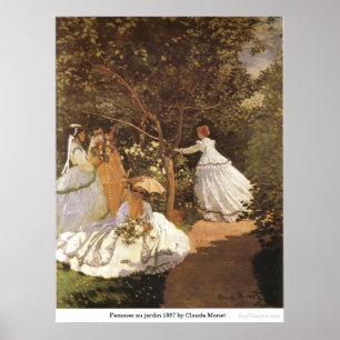 Poster Jardin 1867 d'Au de Femmes par Claude Monet