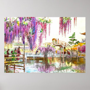 Poster Jardin 1908 de glycines