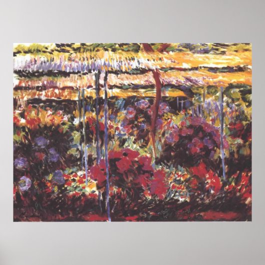Poster Jardin à Giverny - Claude Monet - c1900 (Devant)