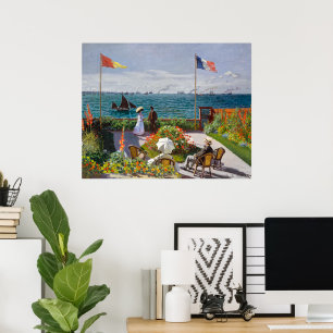 Poster Jardin à Sainte-Adresse Claude Monet