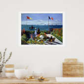 Poster Jardin à Sainte-Adresse de Claude Monet (Cuisine)