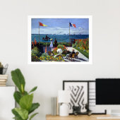 Poster Jardin à Sainte-Adresse de Claude Monet (Bureau à domicile)