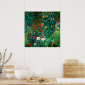 Poster Jardin agricole avec tournesol par Gustav Klimt (Cuisine)
