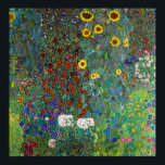 Poster Jardin agricole avec tournesols | Gustav Klimt |<br><div class="desc">Farm Garden with Sunflowers est un tableau de Gustav Klimt de 1907.</div>